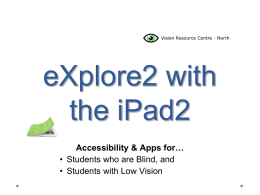 eXplore2 with the iPad2