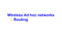 Ad Hoc Wireless Routing