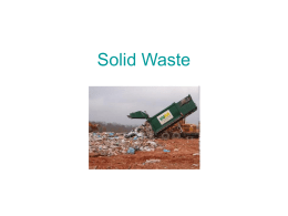 Solid Waste - Housing, Building & Planning