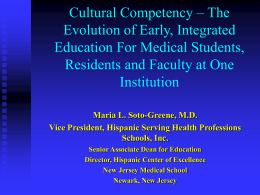 Piloting a Cultural Competency Curriculum for Medical