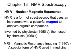 NMR – Effect of Magnetic Field