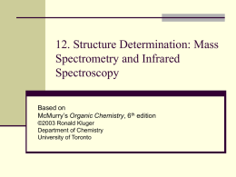 12. Structure Determination: Mass Spectrometry and