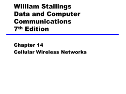 Chapter 14 Cellular Wireless Networks
