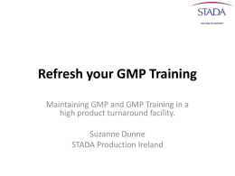 Refresh your GMP Training