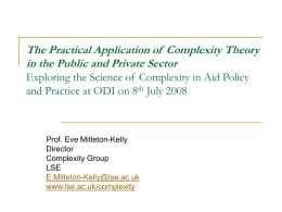 2 - The Practical Application of Complexity Theory in
