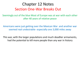 Chapter 12 Notes Section One
