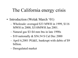 The California energy crisis
