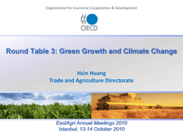 Climate change: agriculture and rural development as part
