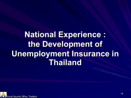 Unemployment Insurance in Thailand