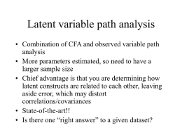 Latent variable path analysis