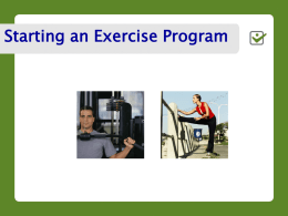 Starting an Exercise Program