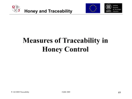 Honey and Traceability