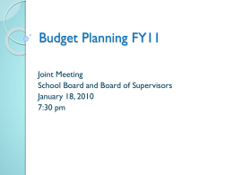 Budget Planning FY11