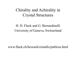 Chiral and Achiral Crystal Structures