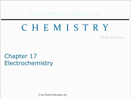 Chapter 17 Electrochemistry