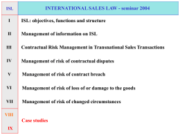 International Sales - Lectures: Section 8