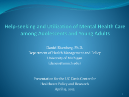 Peer Effects on Mental Health and Health Behaviors