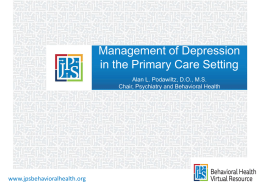 Management of Depression in the Primary Care Setting