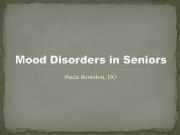 Psychiatric Disorders in Seniors