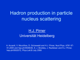 Deep inelastic lepton nucleus scattering and hadronization