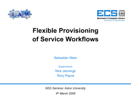 Provisioning Service Workflows