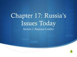 Chapter 17: Russia’s Issues Today
