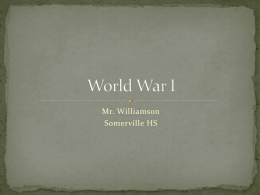 World War I - Somerville Public Schools