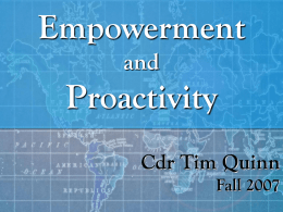 Empowerment & Proactivity
