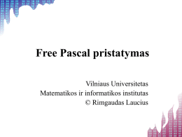 Lietuviška Free Pascal programavimo sistema