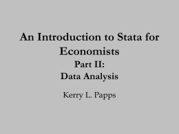 An Introduction to Stata