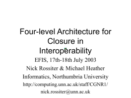 Interoperability in Information Systems