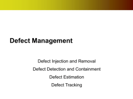 Defect Management - Software Enterprise