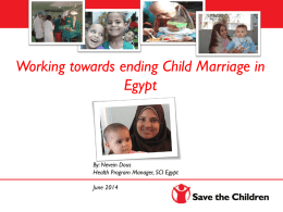 Save the Children - The American University in Cairo