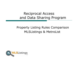 Listing on MetroList through Data Sharing Program