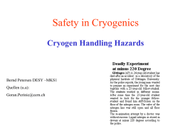 Safety in Cryogenics - MKS
