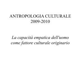L’antropologia culturale