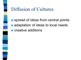 Diffusion of Cultures