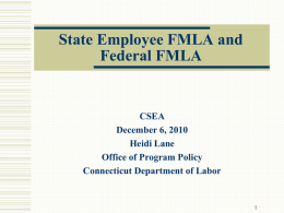 FMLA: Intent of the Law