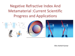 Negative Refractive Index And Metamaterial :Current