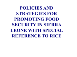 POLICIES AND STRATEGIES FOR PROMOTING FOOD &hellip;