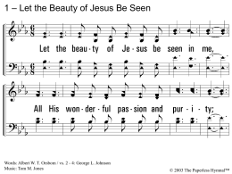 Let The Beauty Of Jesus Be Seen