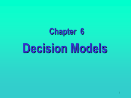 Chapter 8 Decision Analysis