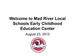 Welcome to Mad River Local Schools Early Childhood