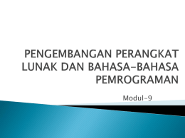 PENGEMBANGAN PERANGKAT LUNAK DAN BAHASA