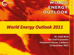 IEA World Energy Outlook 2011 presentation
