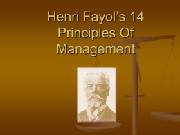 Henri Fayol’s 14 Principles Of Management