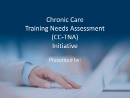 Chronic Care Training Needs Assessment