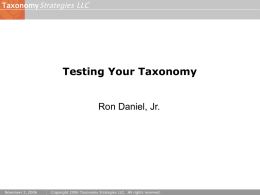 Making the Business Case for Taxonomy
