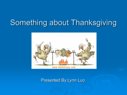 Something about Thanksgiving Day