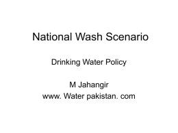 National Drinking Water Scenario